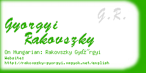 gyorgyi rakovszky business card